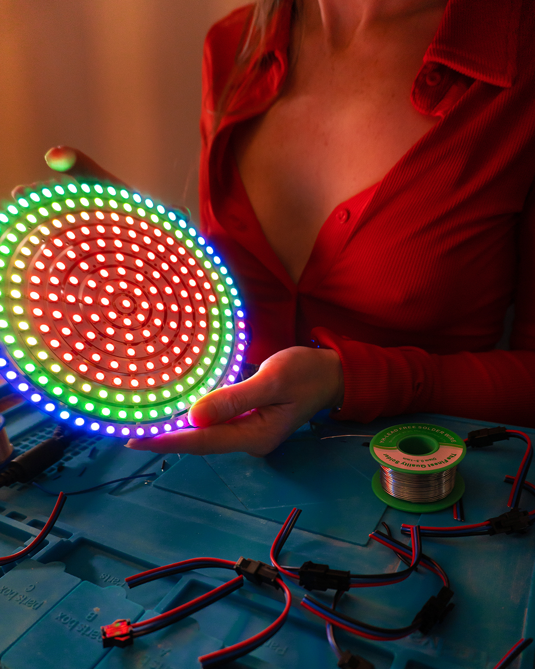 Miniatura 2 do modelo 3D Simple case for ESP 8266 powering WLED ring array