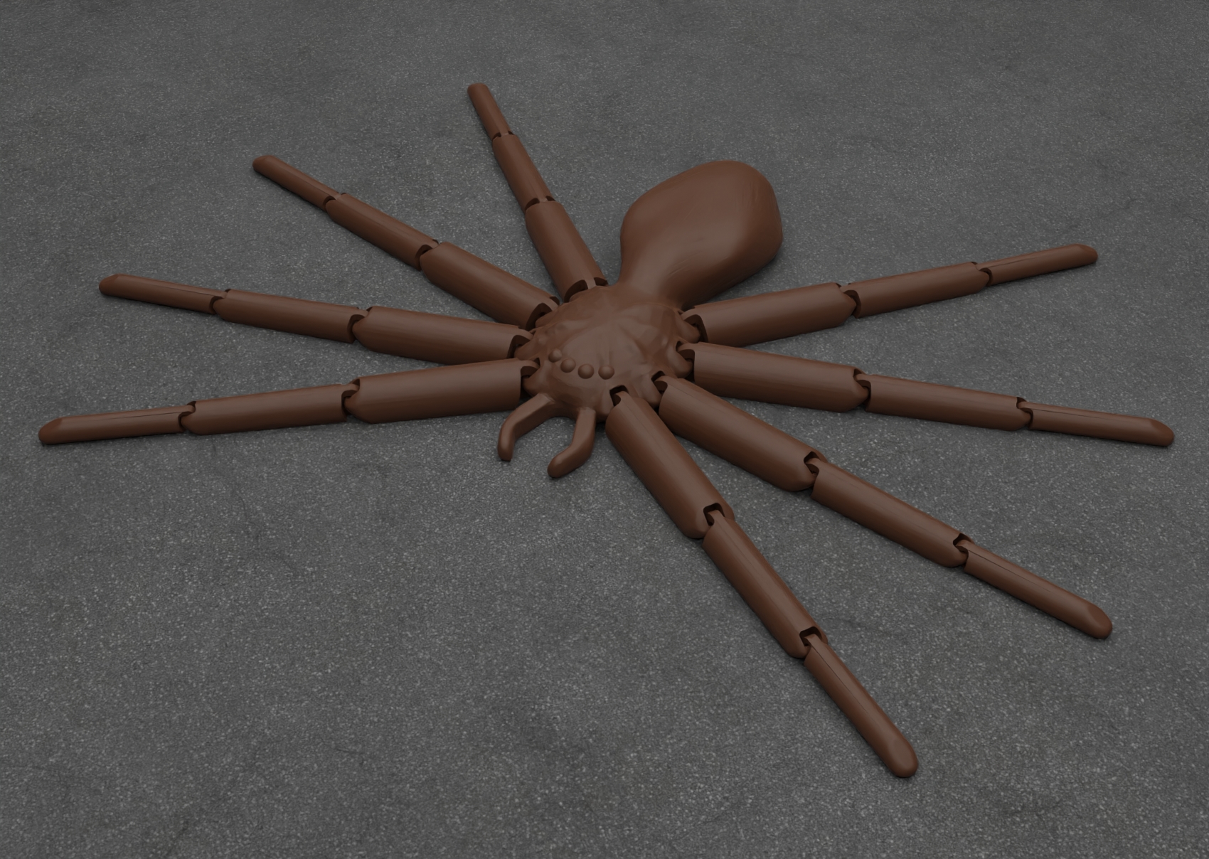 Flexi-Spider articulated print in place