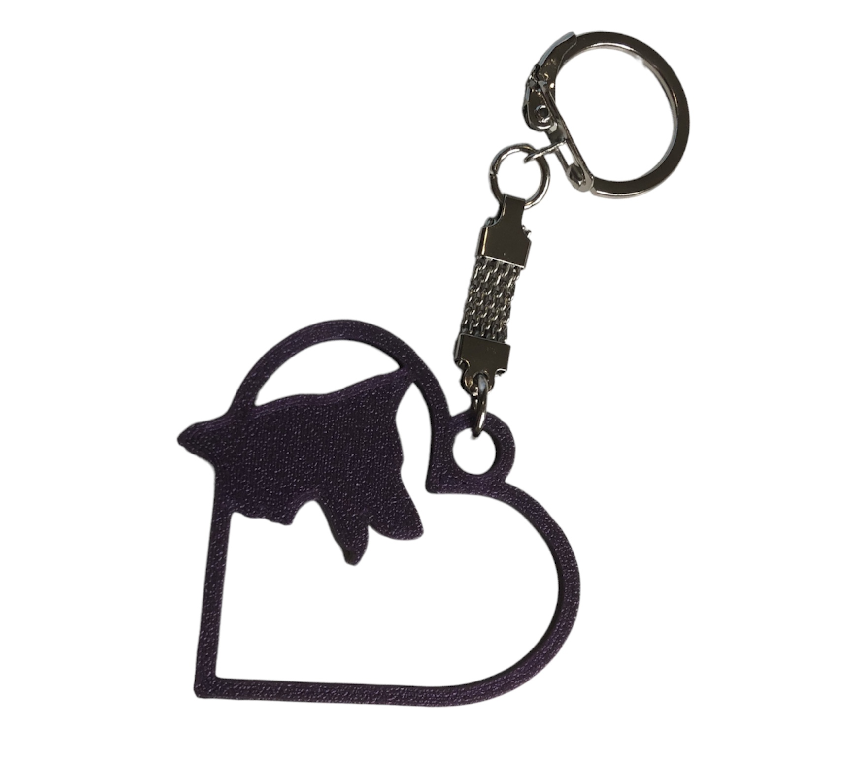 German shepherd heart keychain