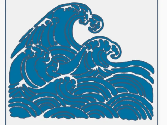 Wave stencil art