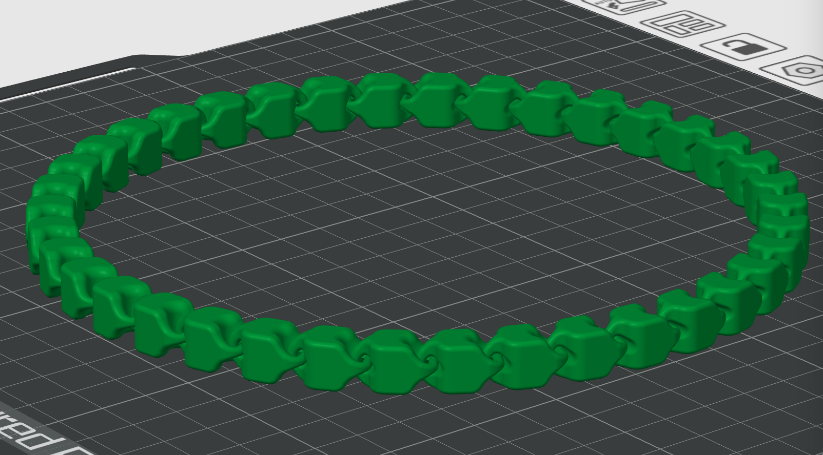 Articulated Chain Loop 25/38 Links by 3D servis Download free STL