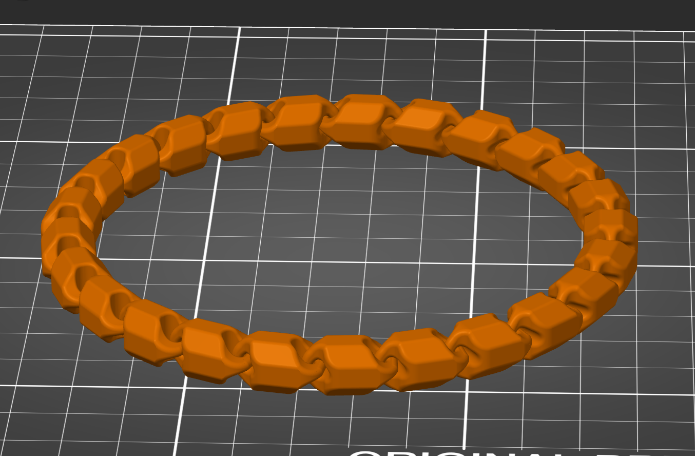 Articulated Chain Loop 25/38 Links by 3D servis Download free STL