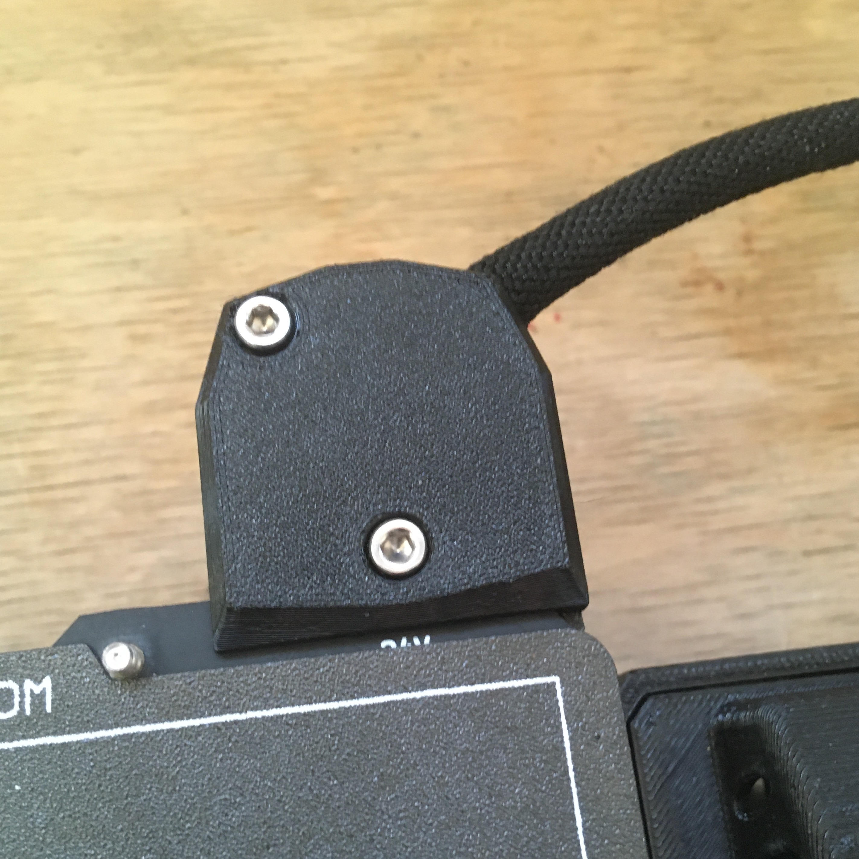 Prusa Mini+ heatbed connector cover - 48deg longer