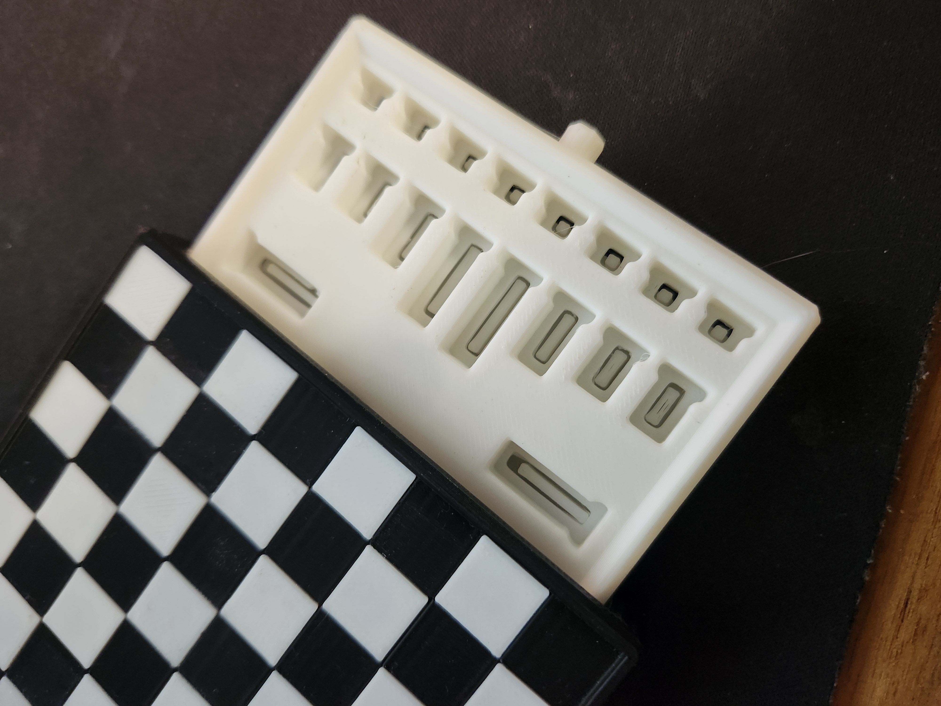 Minimalistic Chess Set Drawer with Riser 3D model thumbnail