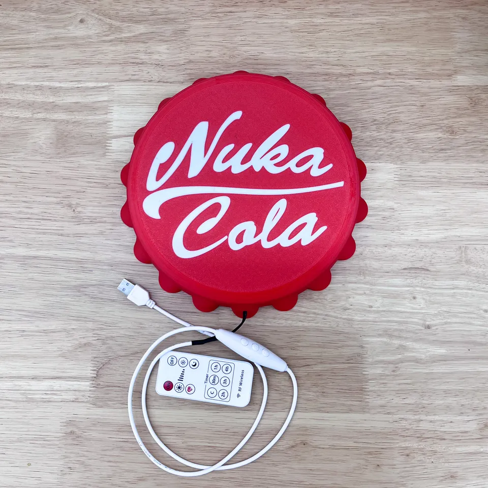 Fallout Nuka Cola Bottle Cap Wall light by soulrider911 | Download free STL  model | Printables.com, image size:960x960
