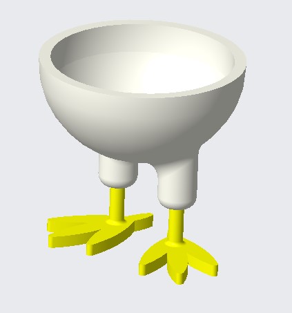 Egg holder with legs