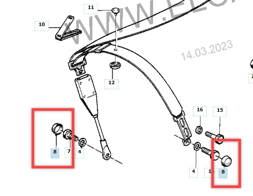 E30 seat outlet belt