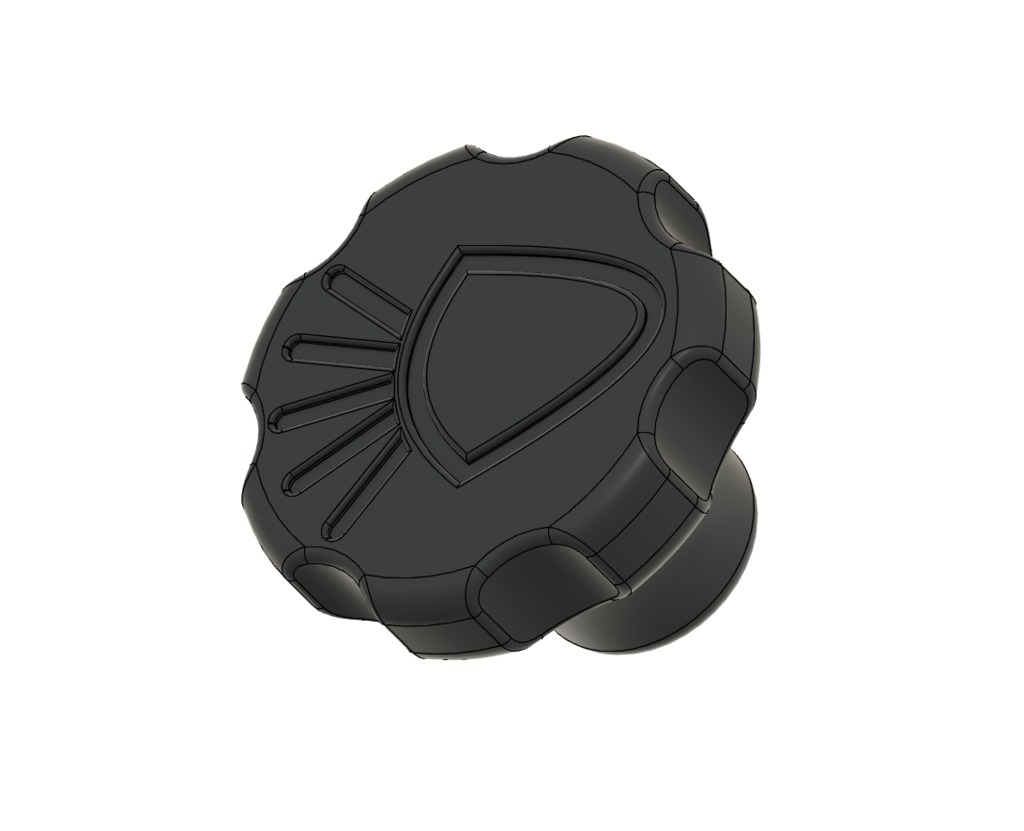 Miniatura 2 do modelo 3D Bmw E30 - headlight control switch hand