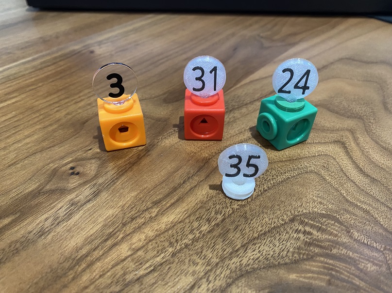 MathLink Numberblocks compatible number plates