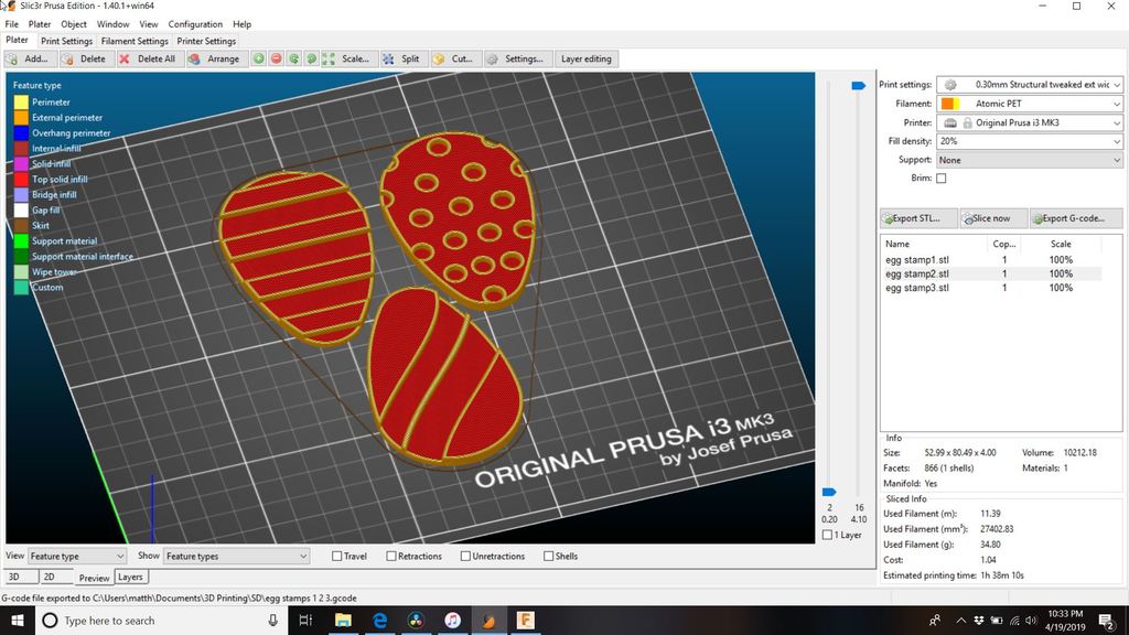 Miniatura 7 do modelo 3D Easter Egg Cookie Cutter and Stamps