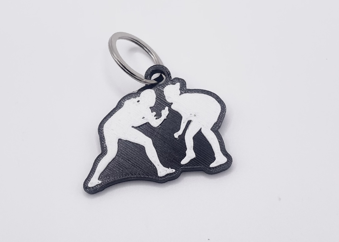 Girls Wrestling Keychain by MrViddy Download free STL model