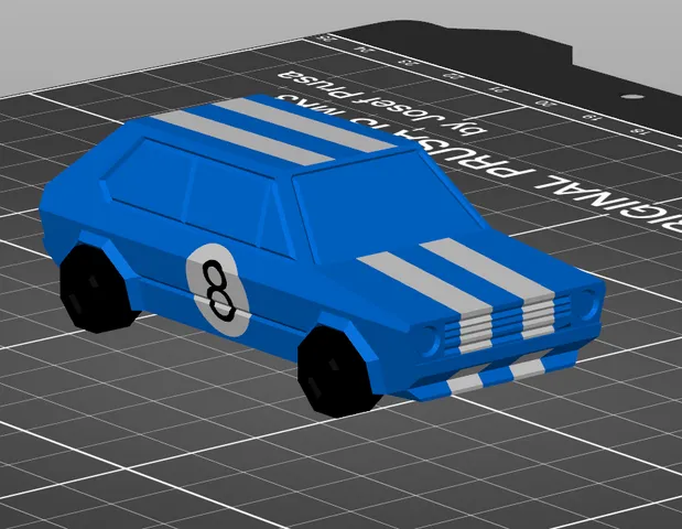 Volkswagen Golf GTI - Low Poly Multimaterial remix