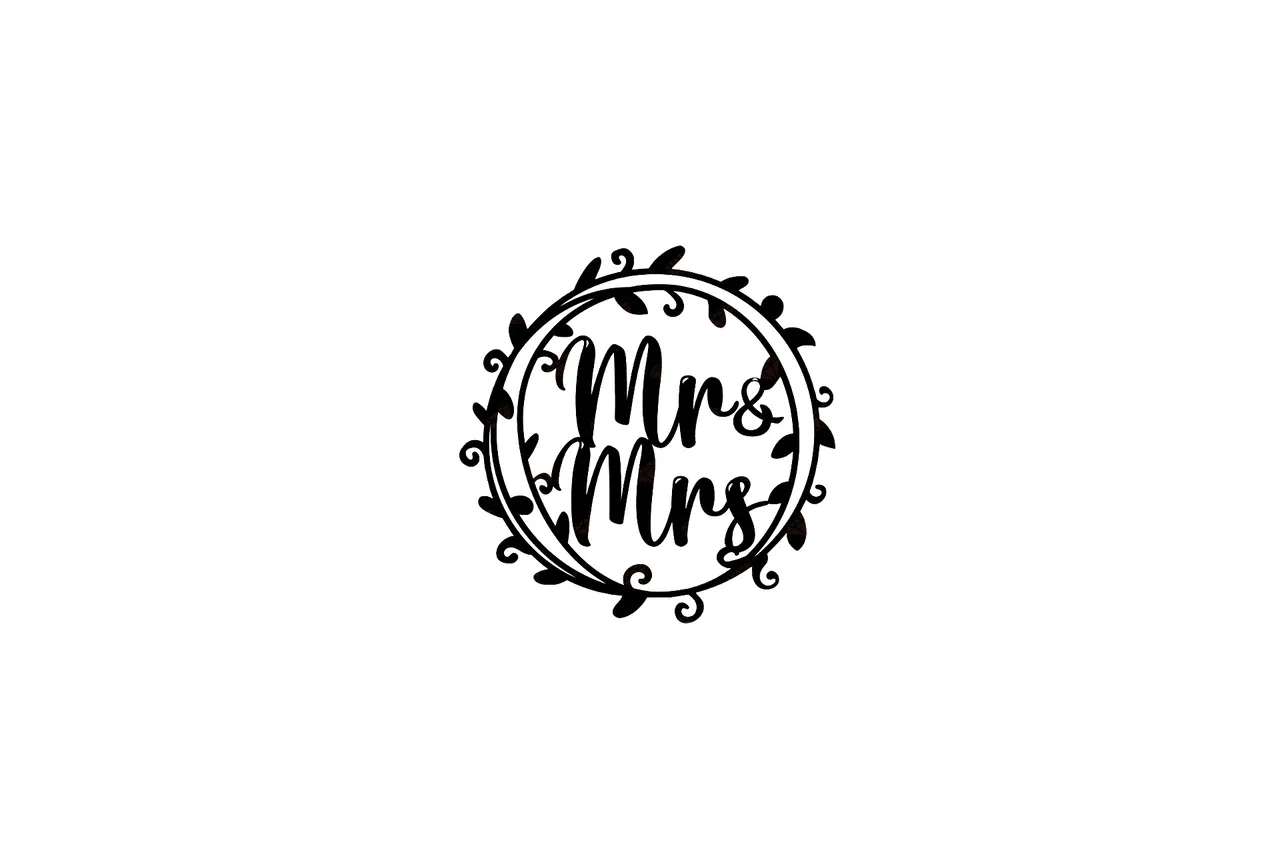 Mr & Mrs Sign (Wedding) by FaKe90 | Download free STL model | Printables.com for Free Printable Mr And Mrs Signs