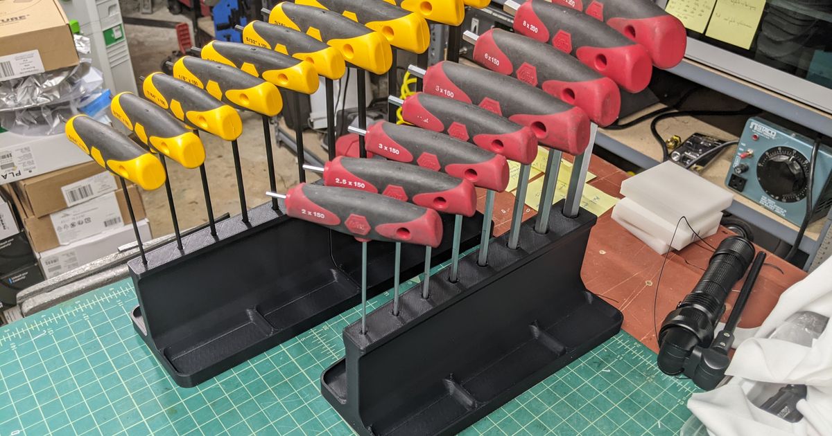 Stand, Hex Wrench, Thandle, Metric (2, 2.5, 3, 4, 5, 6, 8, and 10mm