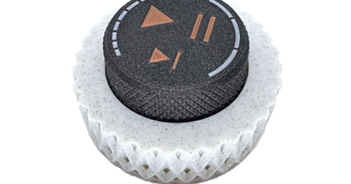 Media control volume knob Knurled knob by POLEASY Impression 3D