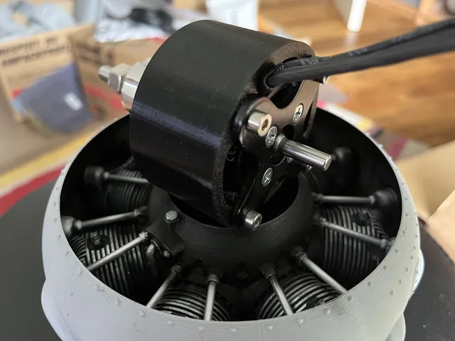 Alternative motor mount for 3D Lab Print's WACO YMF–5