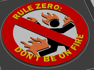 Rule Zero Safety Sign by redwingleader | Download free STL model ...