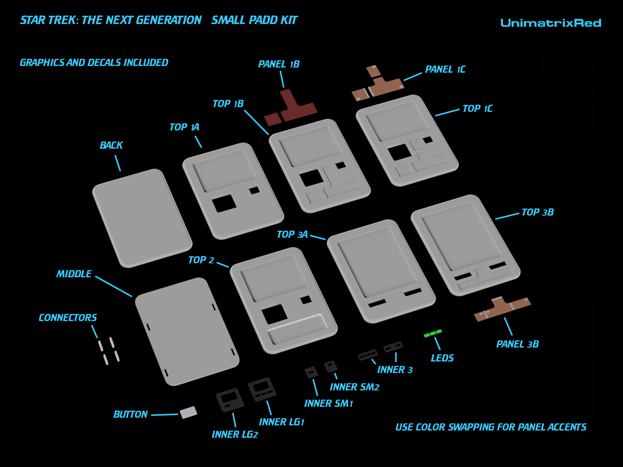 Star Trek TNG Small PADD Kits by 𝗨𝗻𝗶𝗺𝗮𝘁𝗿𝗶𝘅𝗥𝗲𝗱🪐🌠 | Download free STL ...