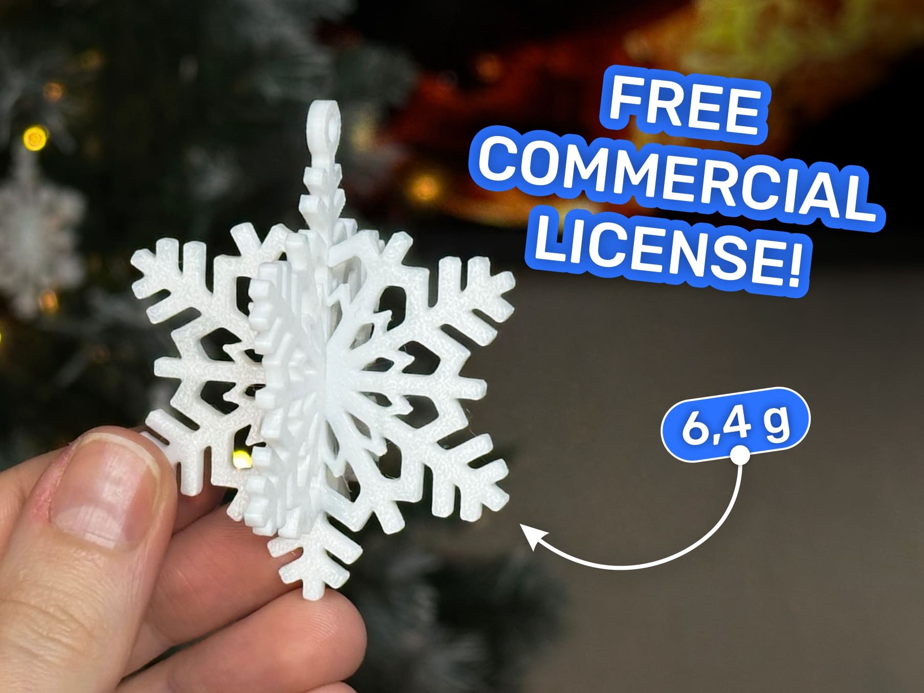 3D Snowflake Puzzle Snap-Fit New Year's decor prt2 - Снежинки новогодний декор ч2