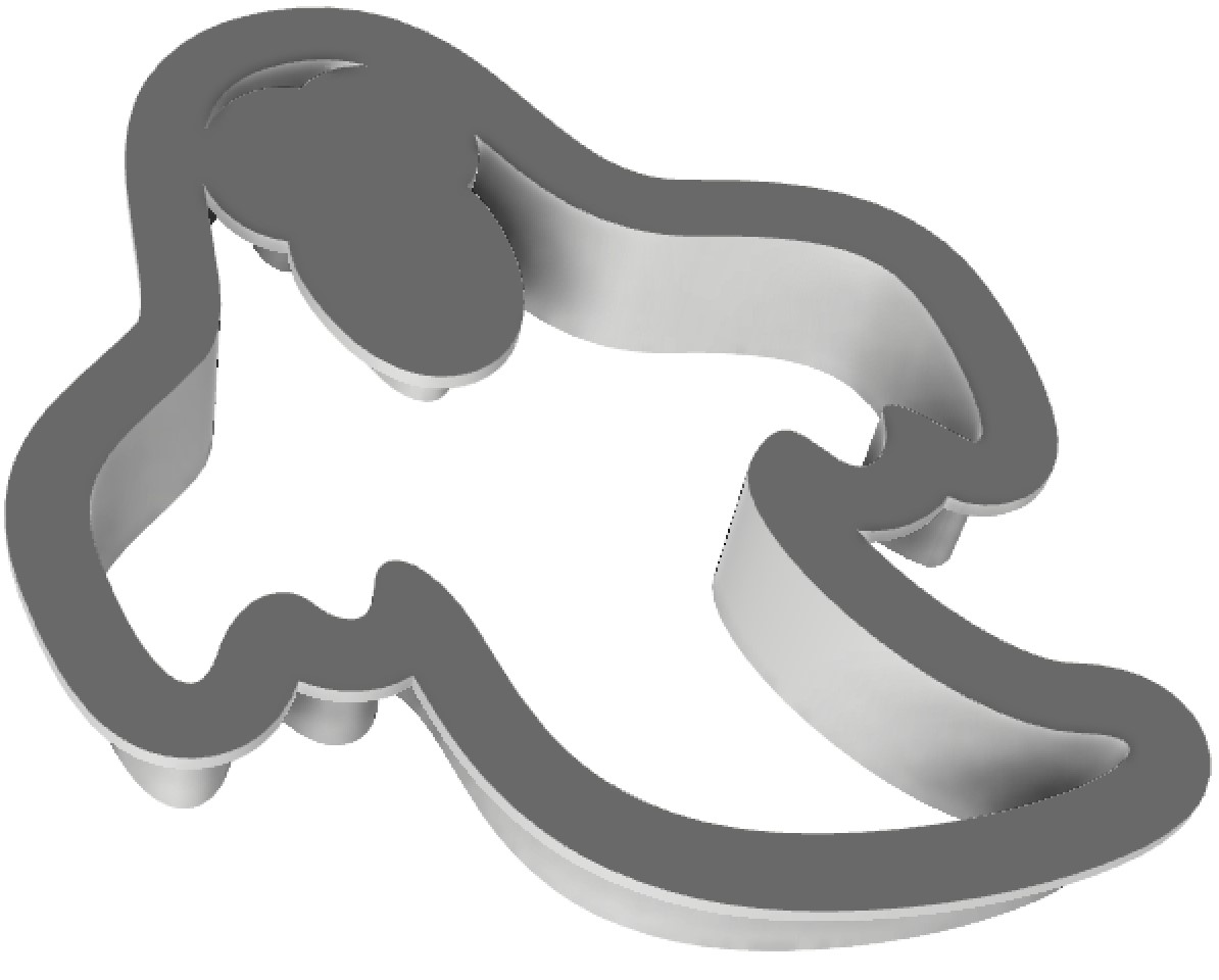 Halloween ghost cutter playdough, fondant, cookie, polymer clay by