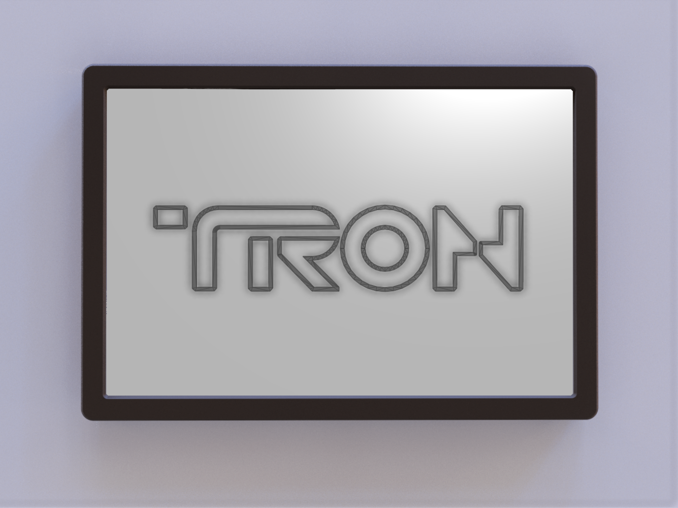 Tron Legacy Logo Wall Art Simple by Ken Mills Download free STL model