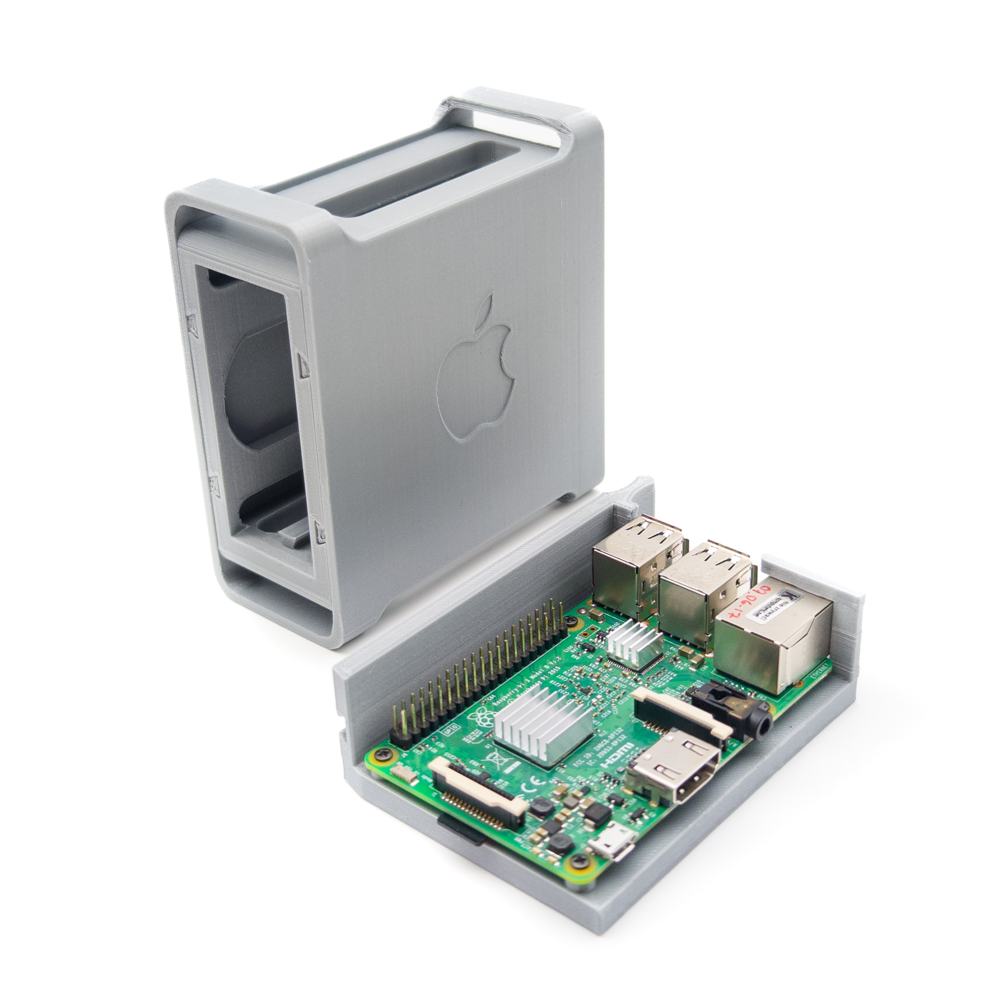 Appleberry g5 raspberry pi 3b 4b in apple power mac g5 case by