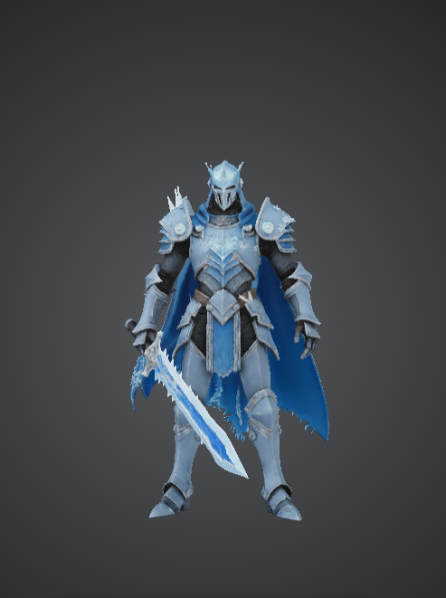 Ice Knight Frostblade Champion – Frozen Armor Warrior
