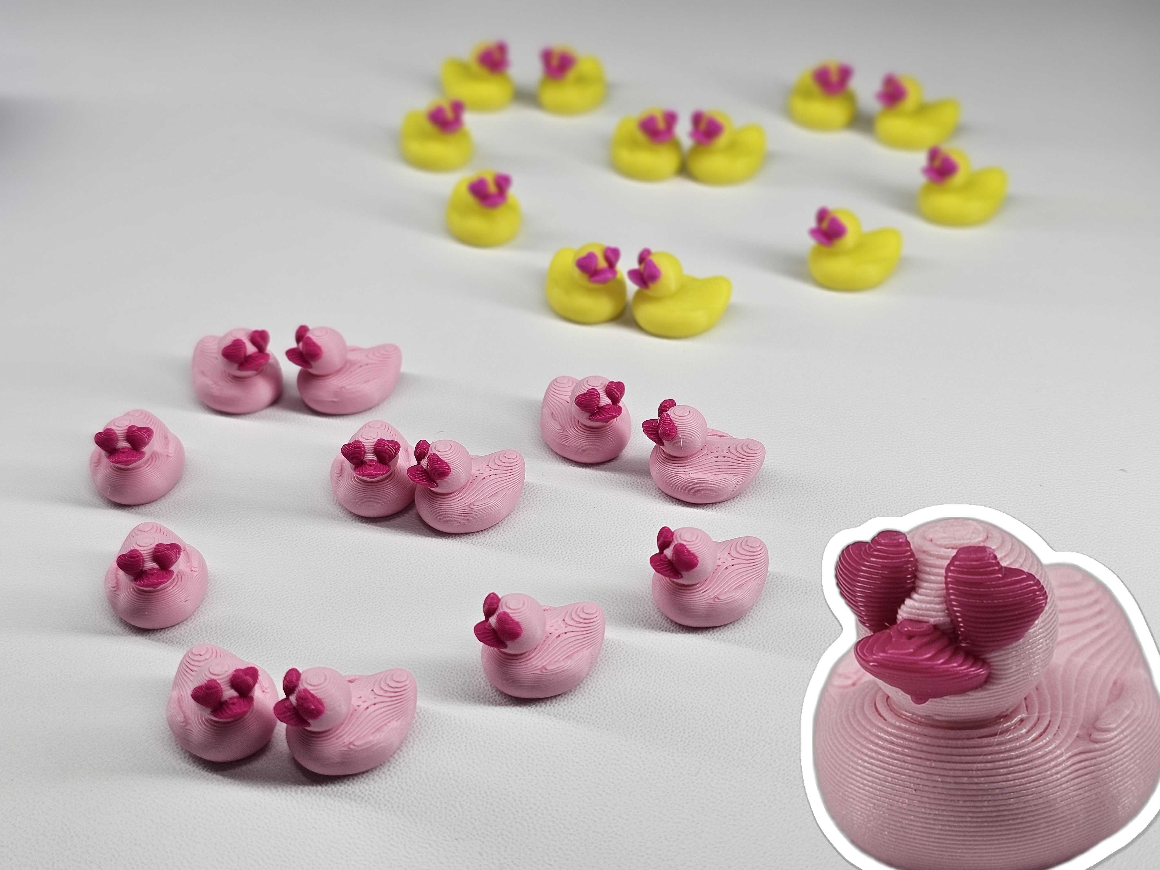 Cute Little Duck with Heart Eyes | Valentine Ducky