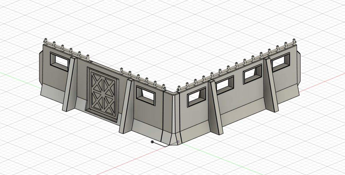 Modular Barricade Wall for tabletop wargaming