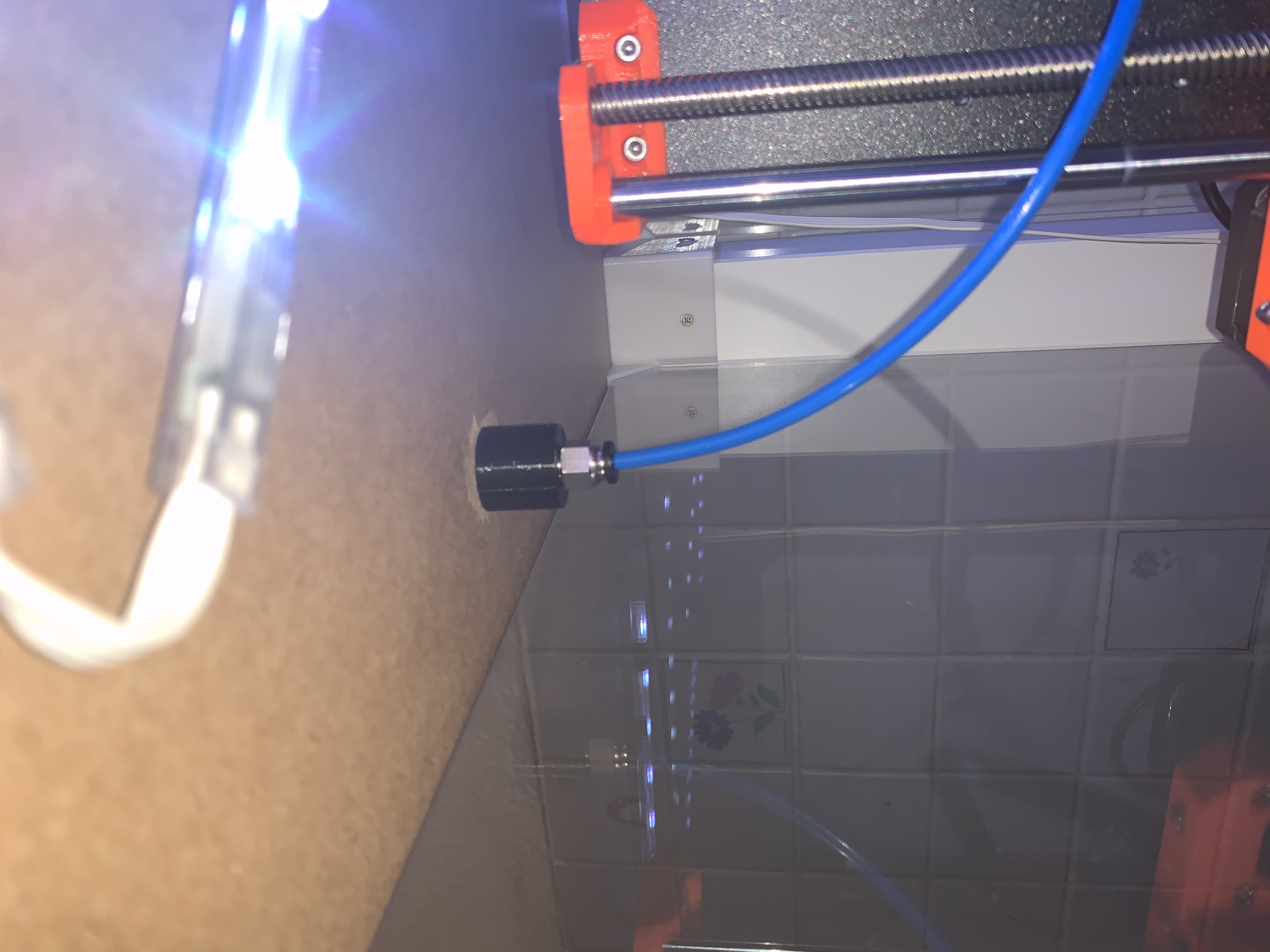 Filament guide with bowden adapter for Ikea Lack