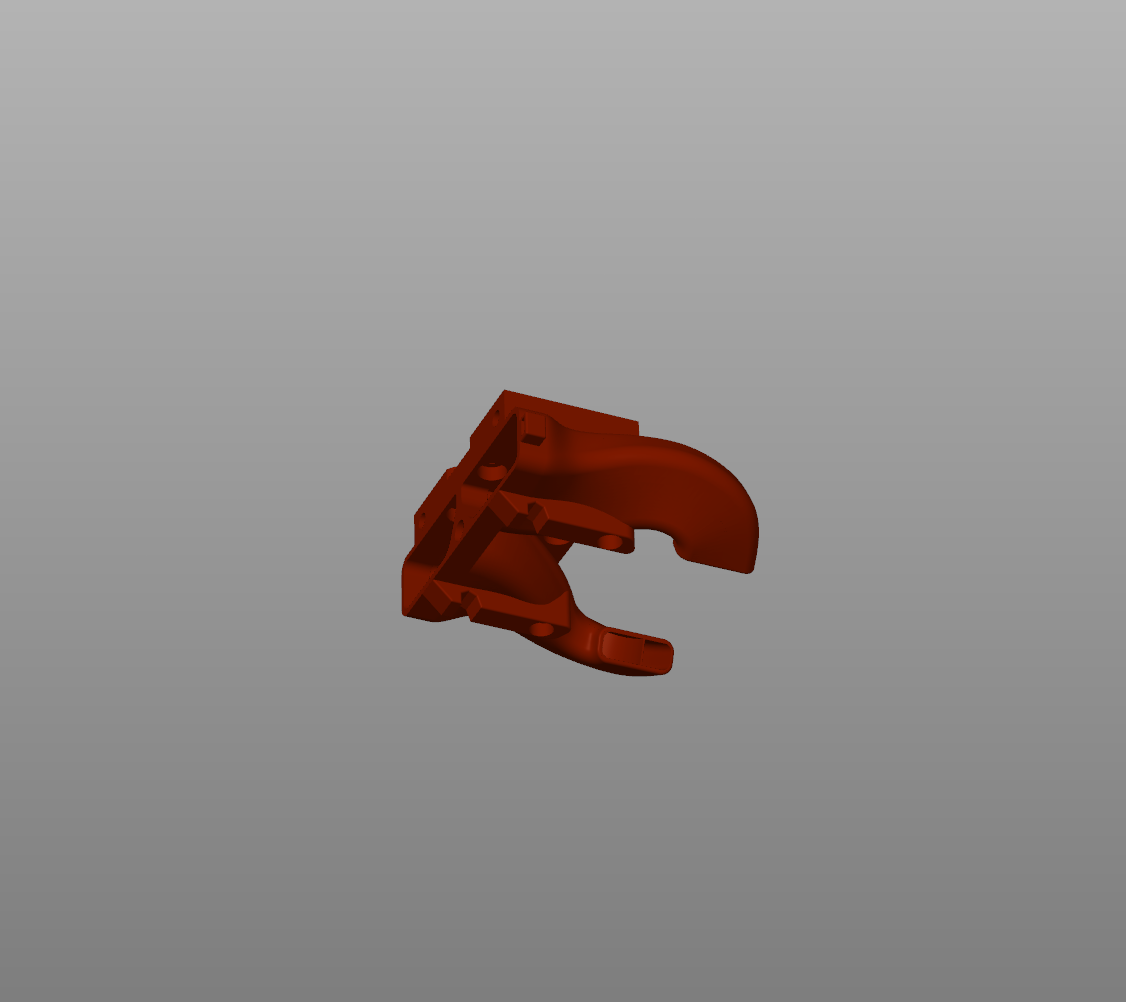 V-Core 3(.1) Extrusionless Gantry Mod EVA HF Bottom Duct w/ Beacon Scanner Mount 3D model thumbnail