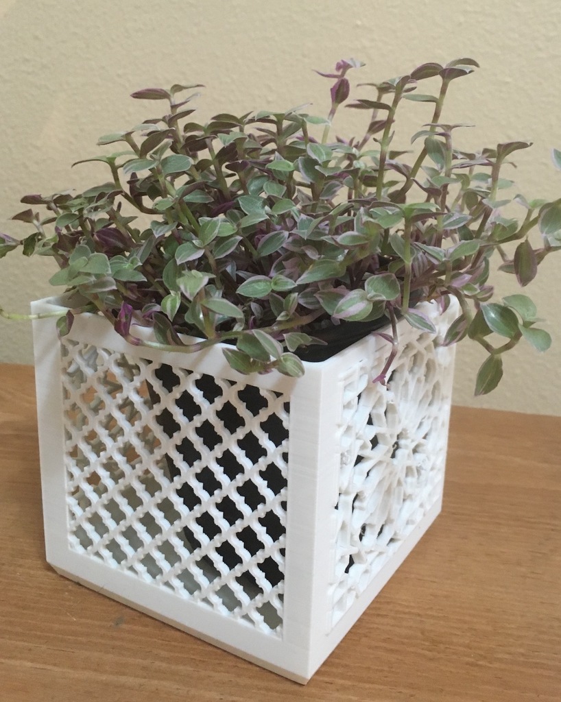 Moroccan Tile Planter Box with Lid