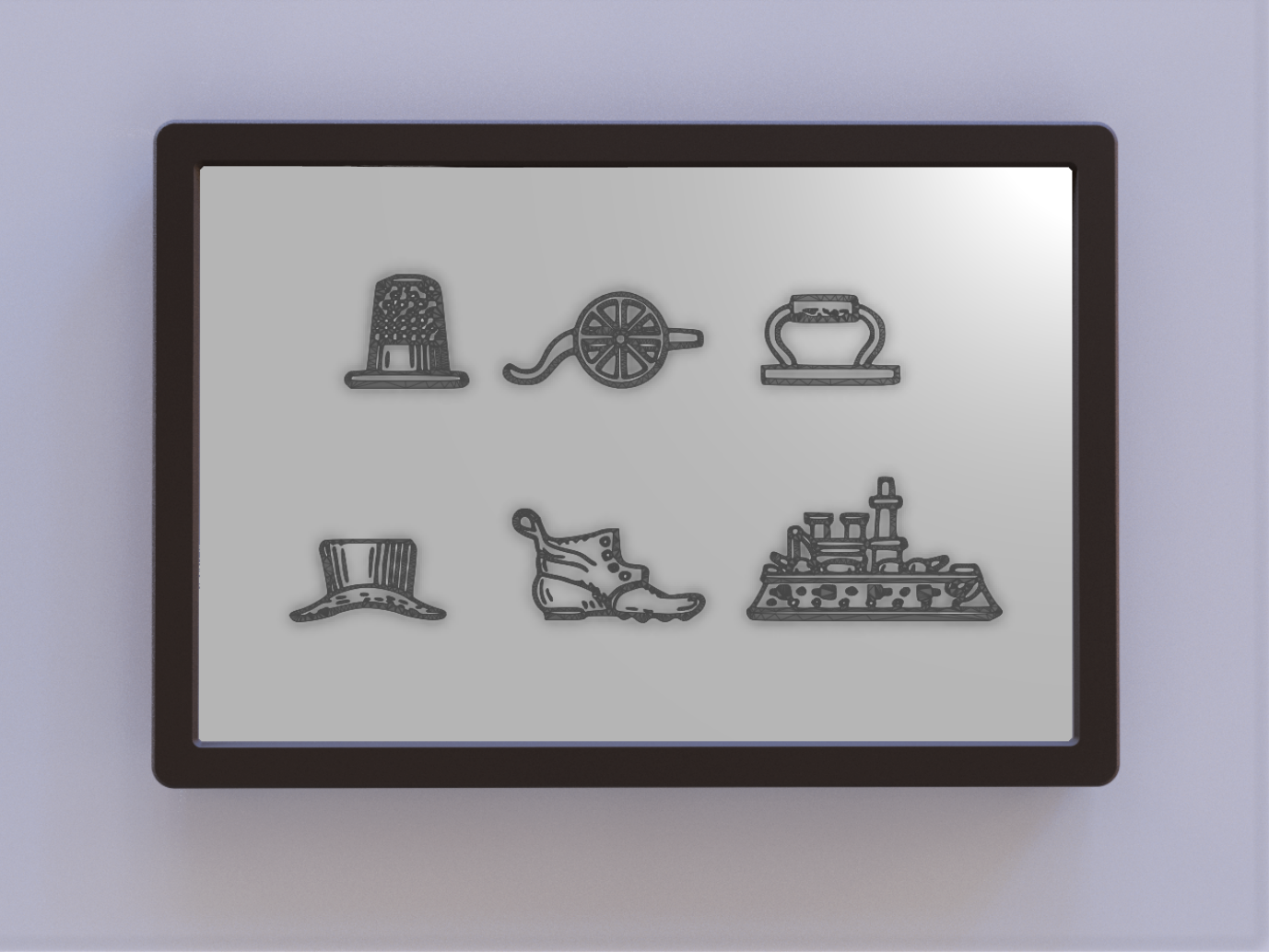 Monopoly Pieces Patent Art