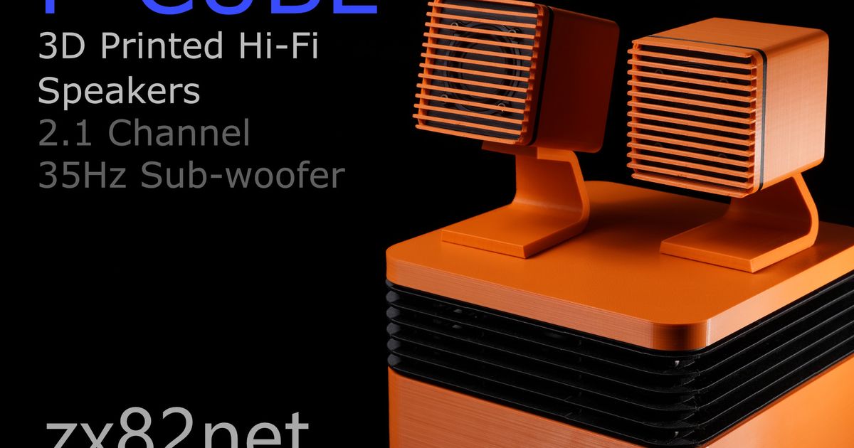 P-CUBE hi-fi speakers with Voxel subwoofer by zx82net