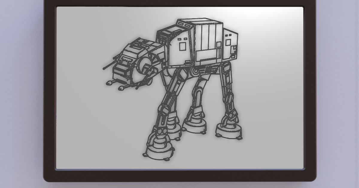 Star Wars AT-AT Patent Art by Ken Mills | Download free STL model ...