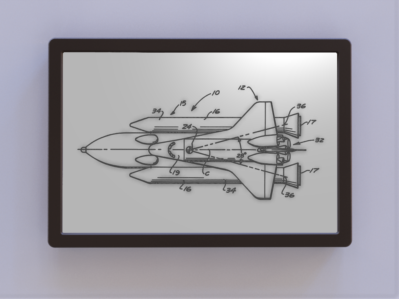 Space Shuttle Patent Art - Top