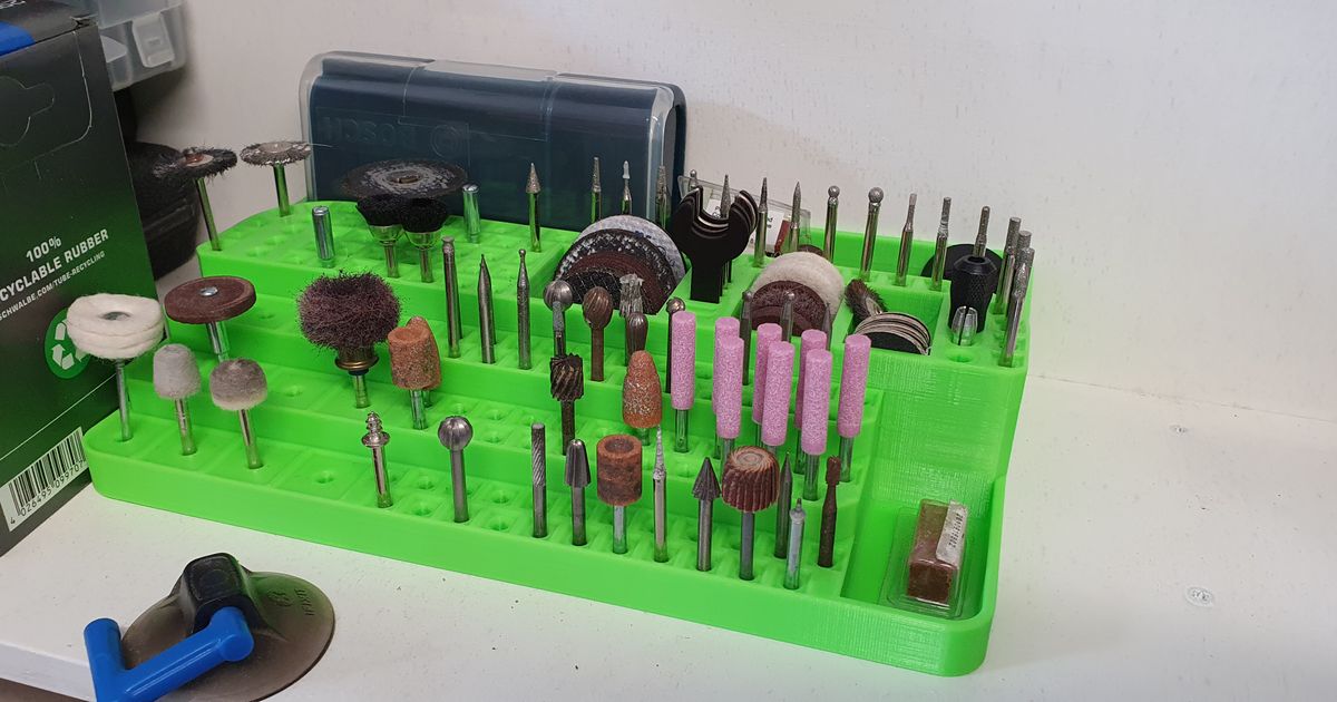 Dremel Tool Bit Holder and Organizer by TJ78 Download free STL model