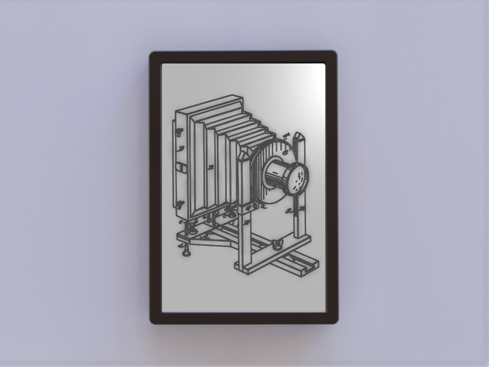 Camera with Bellows Patent Art - Portait