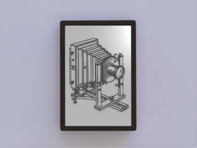 Camera with Bellows Patent Art - Portait
