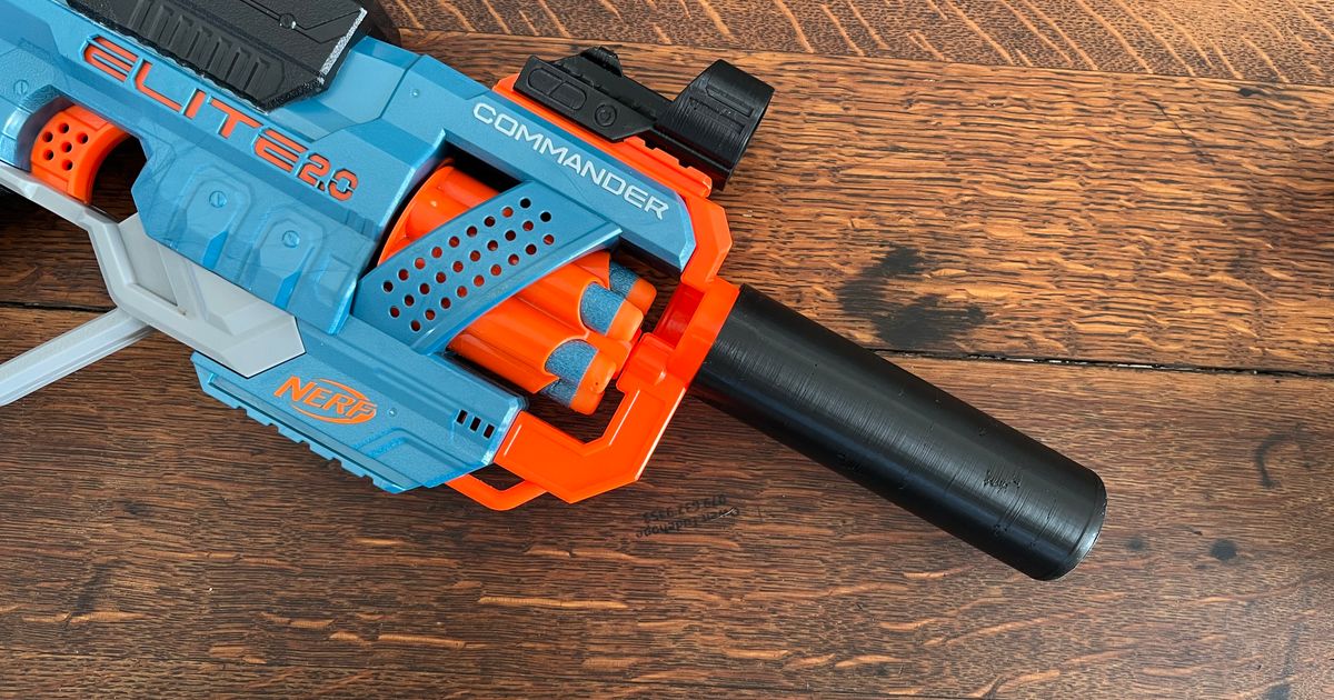 Simple Nerf barrel extension by johnnynotsolucky Download free STL