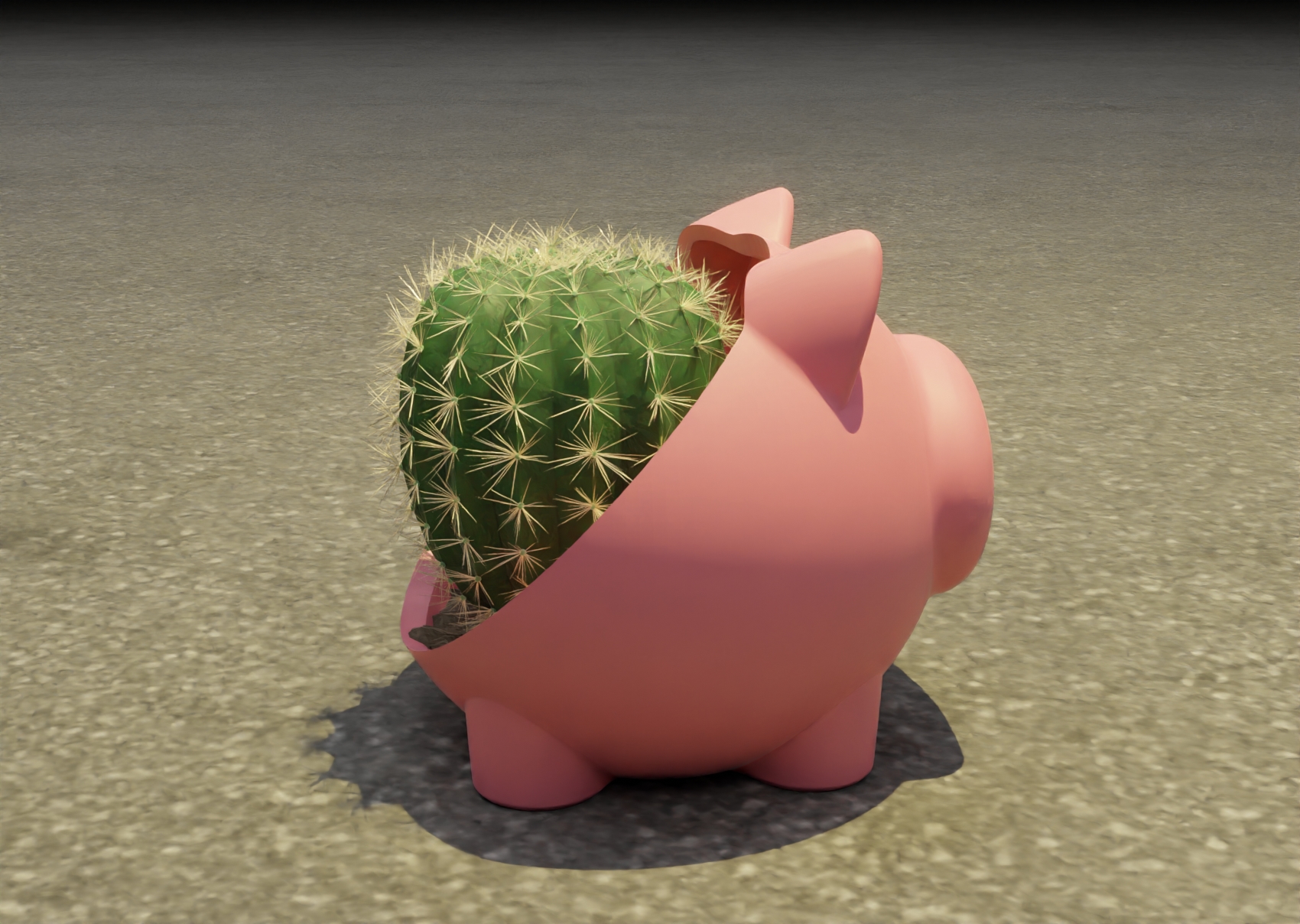 Piggy Planter 3D model thumbnail