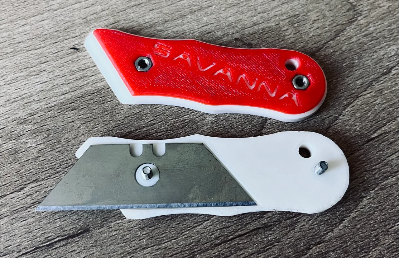 Replaceable razor blade utility knife by 3DPrintBurgas | Download free ...