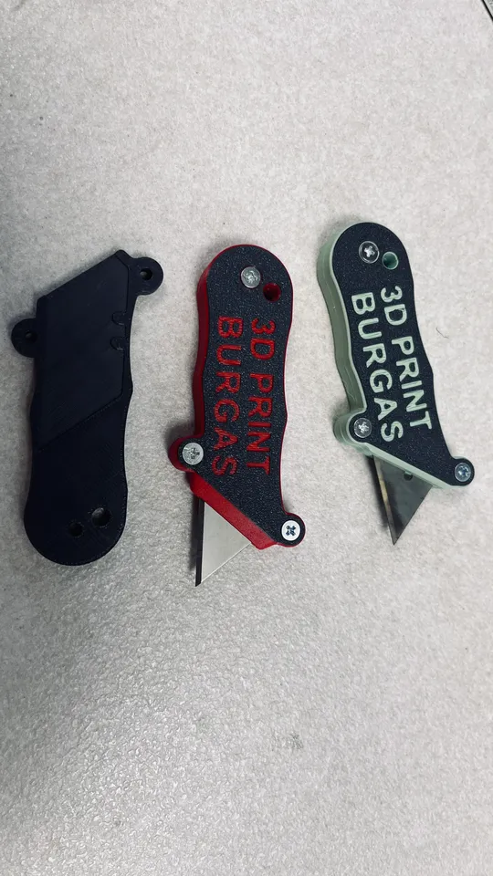 Replaceable razor blade utility knife by 3DPrintBurgas | Download free ...
