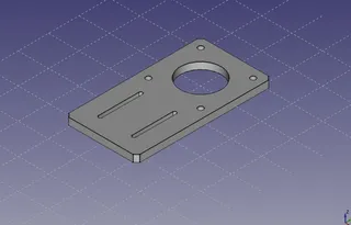 NEMA 17 aluminium extrusion mounting plate