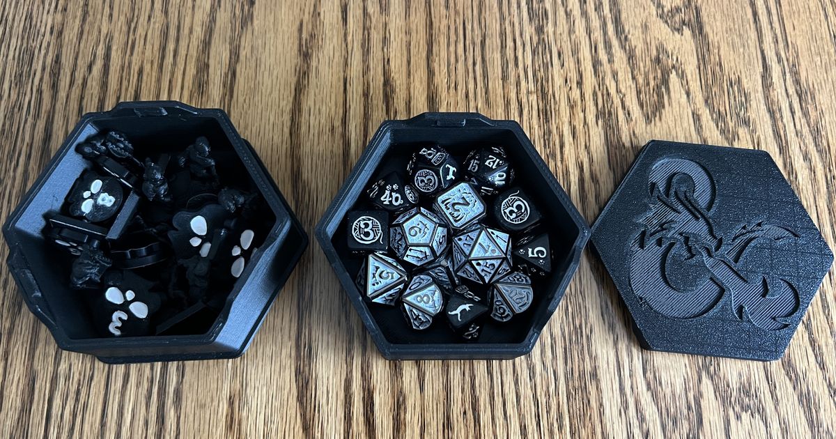 Stackable D&D Dice Box by Jelle, Download free STL model