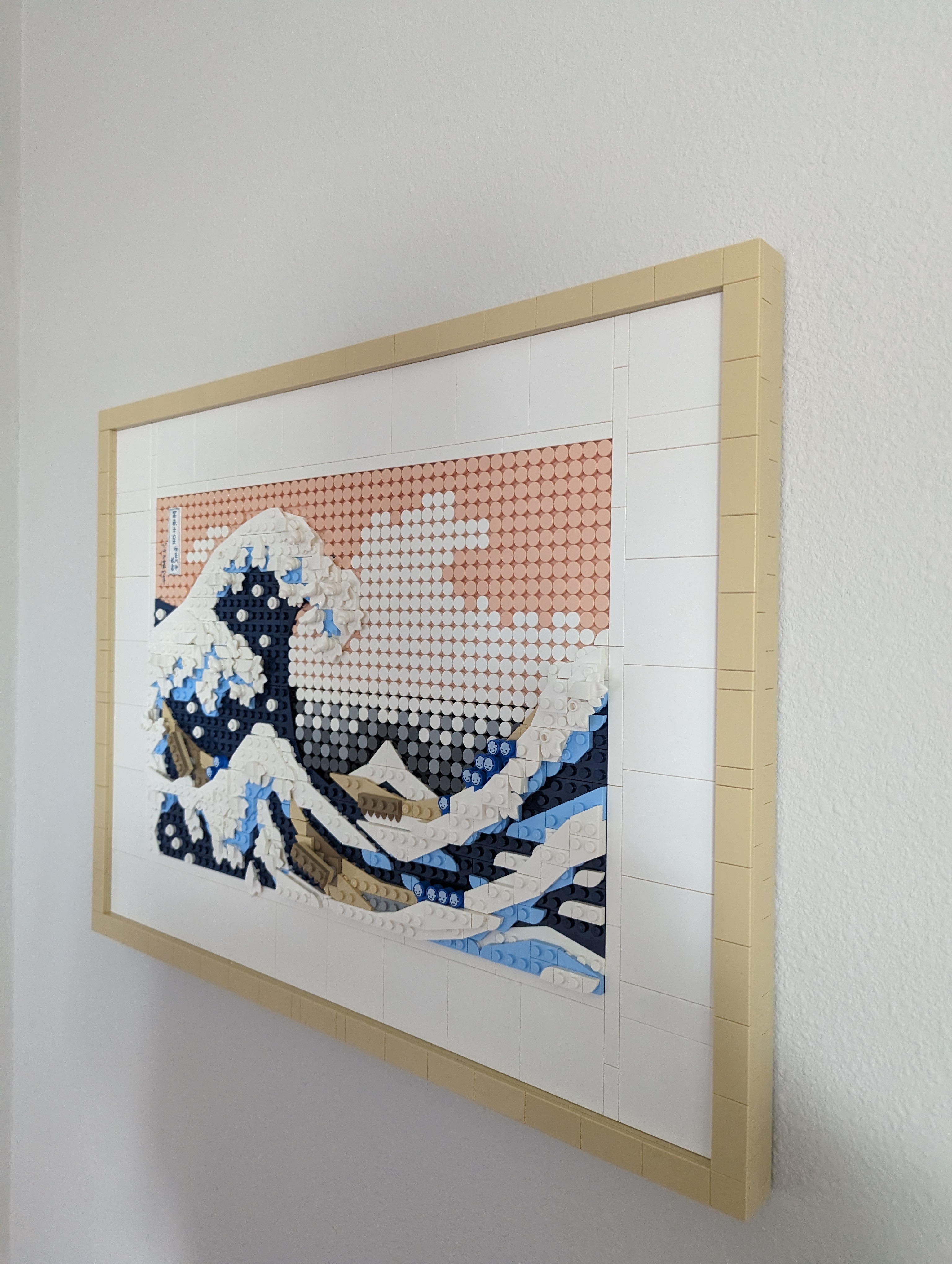 The Great Wave Lego wall mount