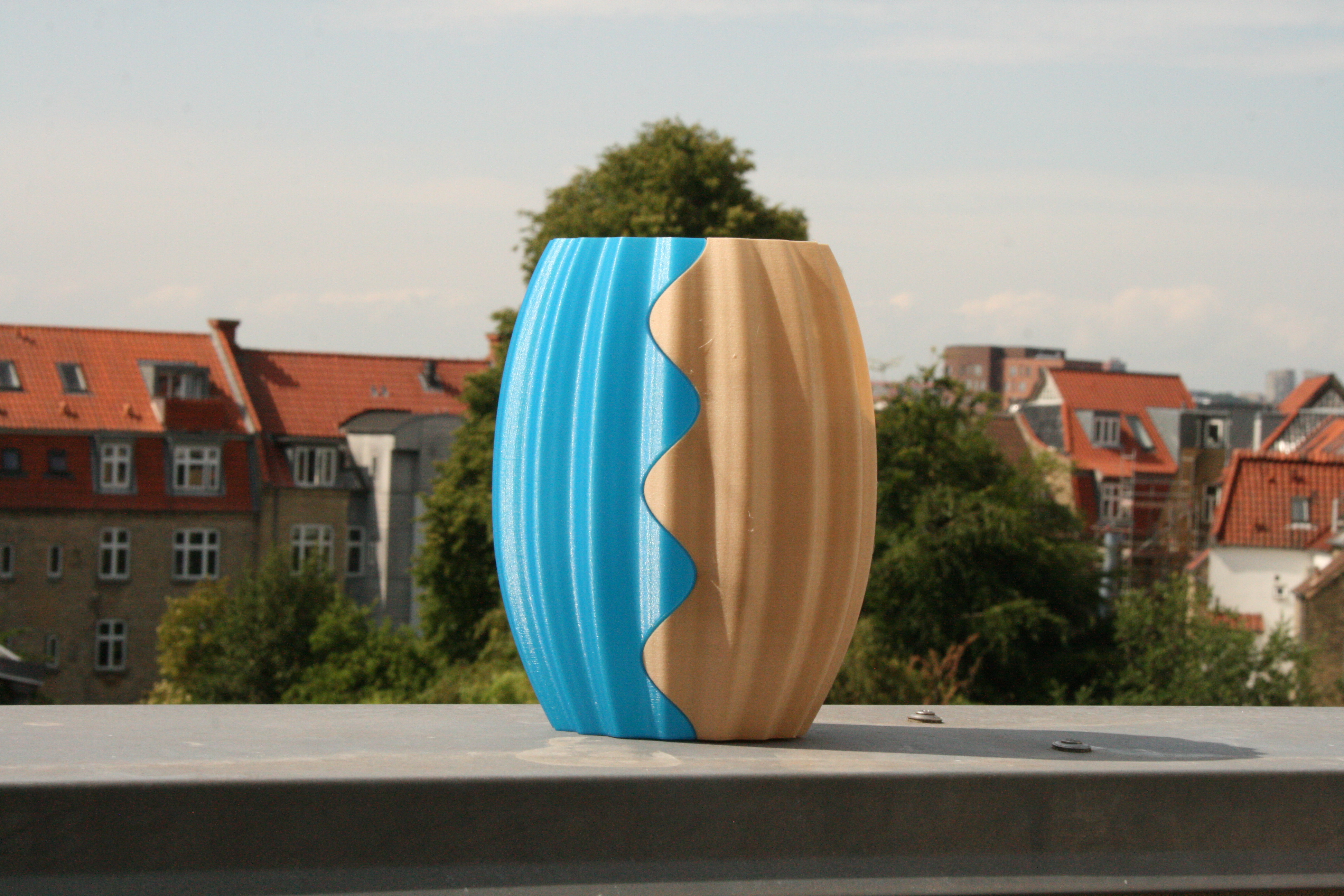 Curved matching pair of vases