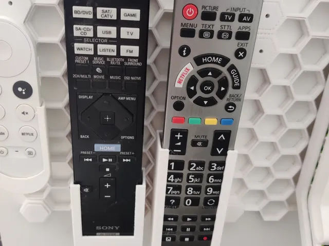 Honeycomb storage wallmount for RMT-AA320U remote - for sony str-dn1080