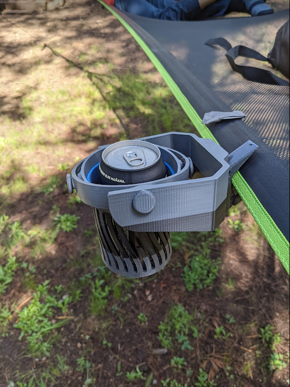 Clamping Camping Gimbaled Drink Holder by EyeZack Download free STL
