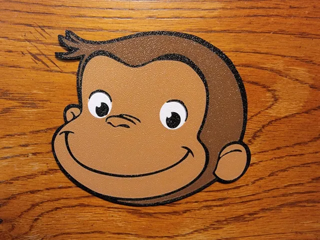 Curious George Face, Multi Material,